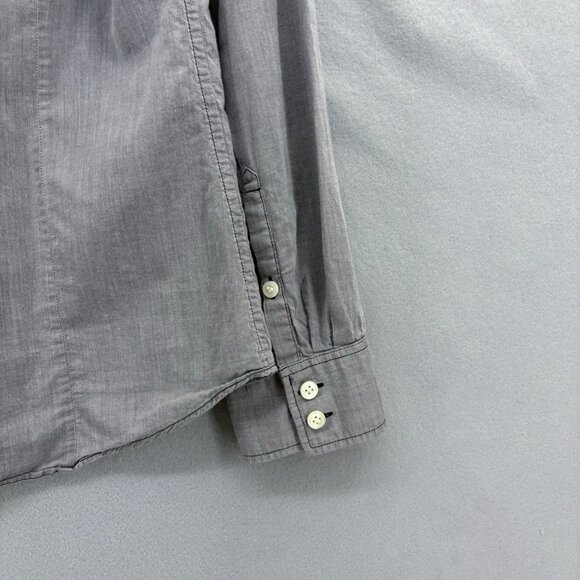 J. CREW The Perfect Shirt Button Down Gray Roll-Tab‎ Long Sleeve Shirt SZ Large - Picture 6 of 11